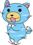 びけんが左足を軸に回転しているイラスト