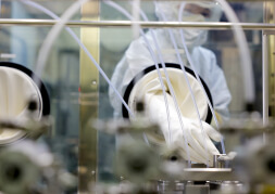 Filling machine inside the pilot manufacturing facility